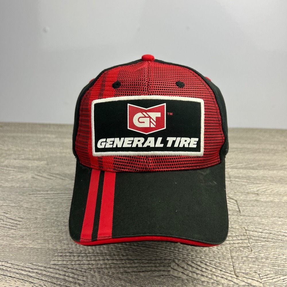 Vintage General tire Hat Cap Strap Back‎ Adjustable Red Black Casual Racing
